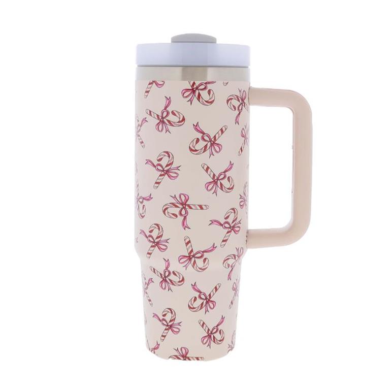 Jane Marie Christmas 30oz Tumbler with Straw and Handle