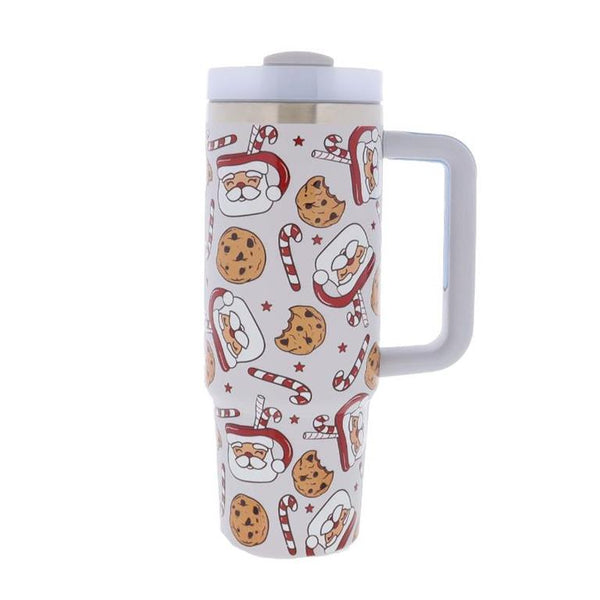 Jane Marie Christmas 30oz Tumbler with Straw and Handle