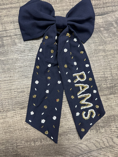 Custom School Beaded Bows