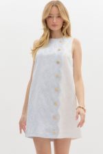 Entro Mini Shift Dress In Blue
