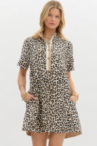 Entro Leopard Mini Dress