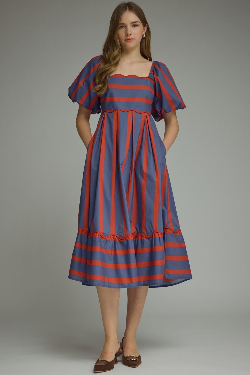 Entro Dress In Indigo