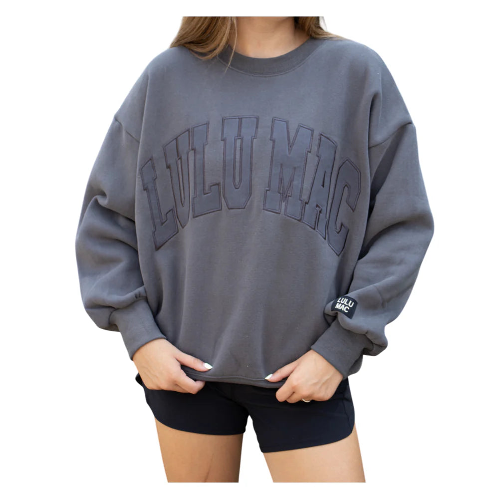 Lulu Mac Sweatshirt Grey with Grey Text