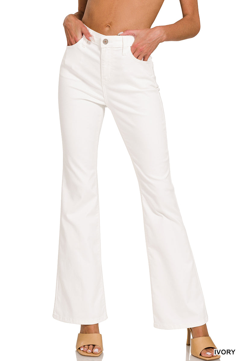 Zenana High Rise Bootcut Color Denim Pants