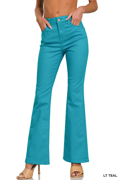Zenana High Rise Bootcut Color Denim Pants