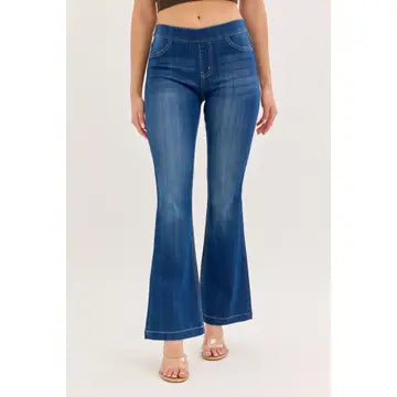 Cello Dark Petite Flare Jegging
