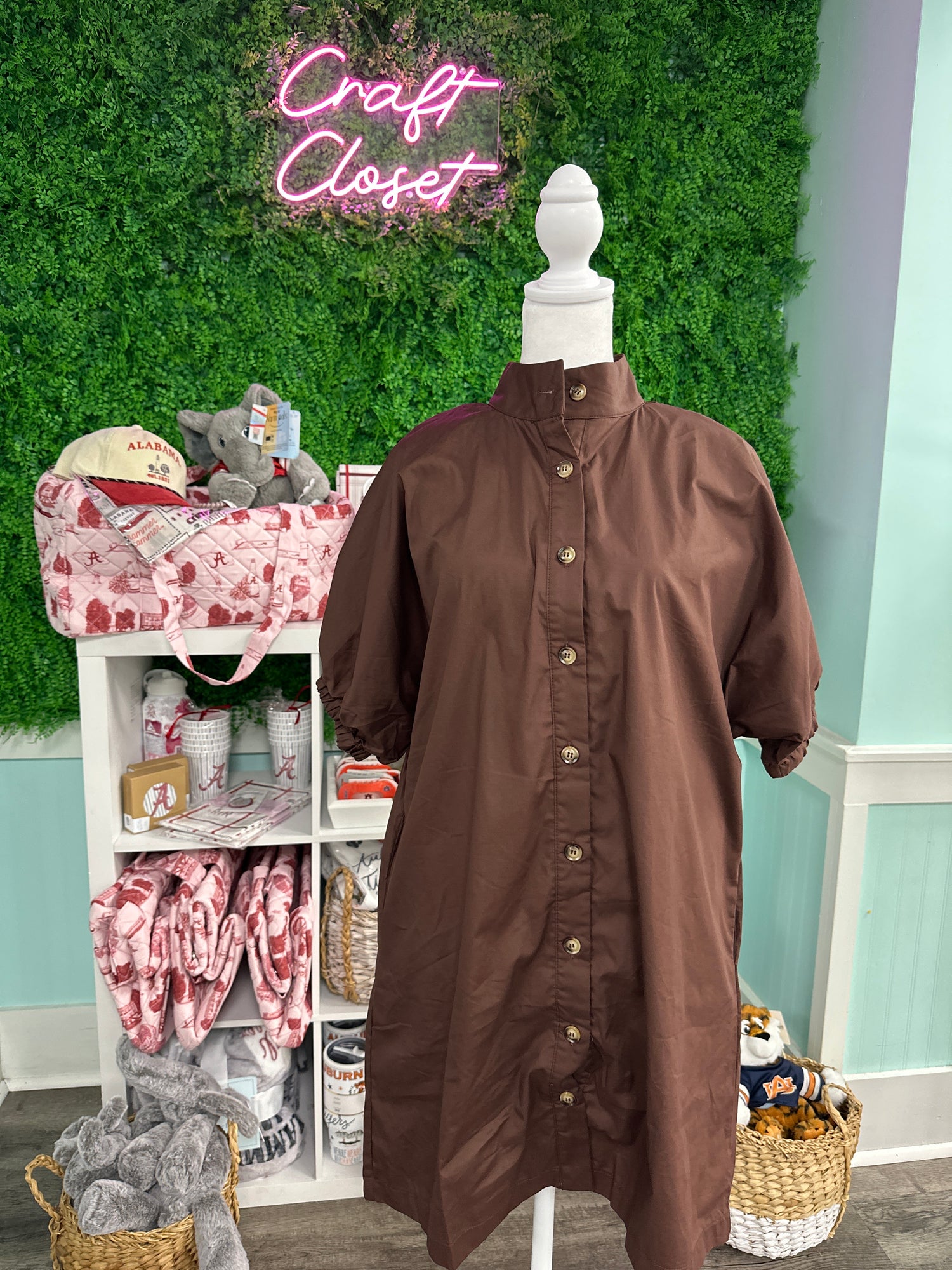 ENTRO Dress In Brown