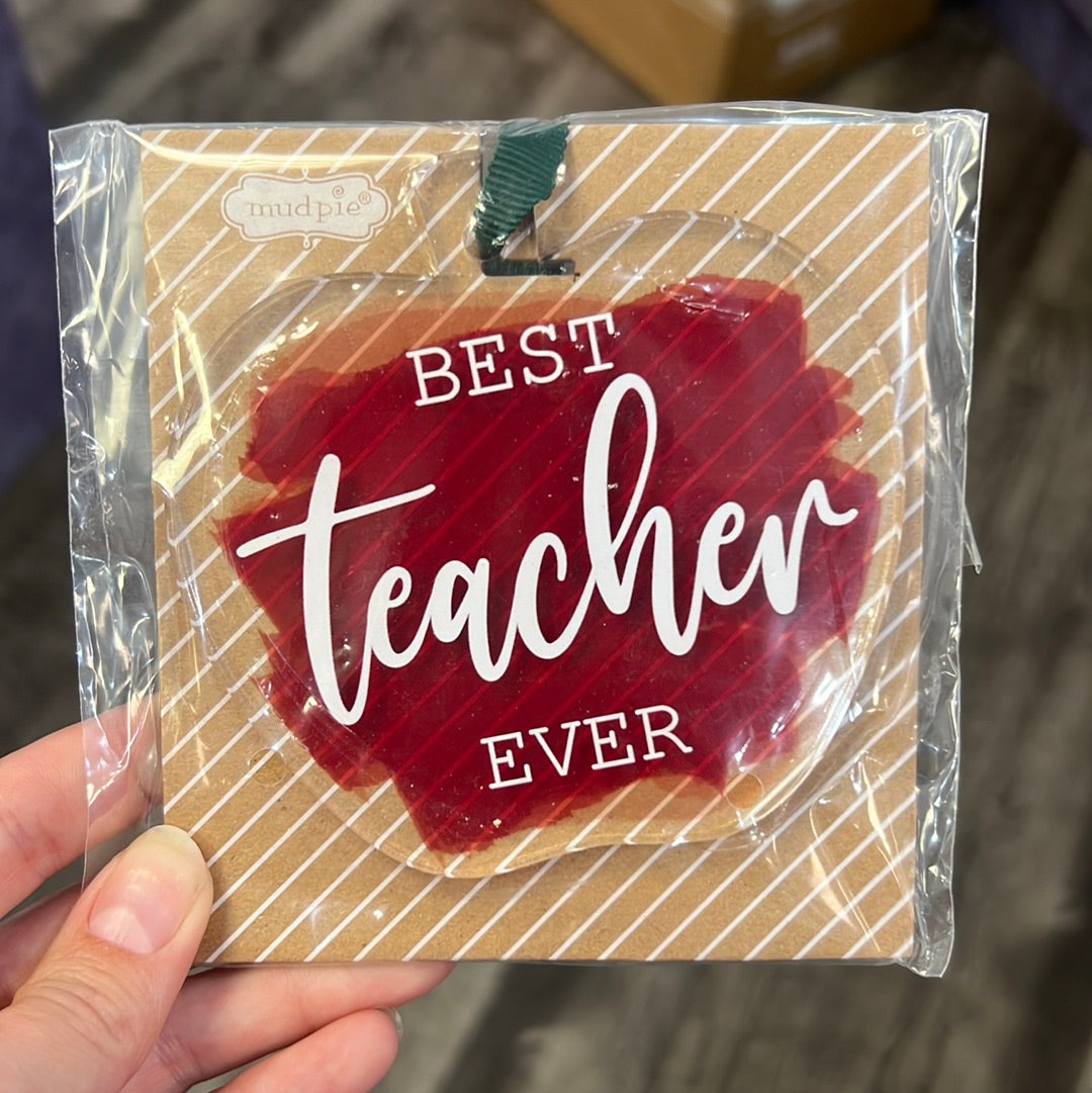 Mudpie- Best Teacher Ever Ornament #46700291