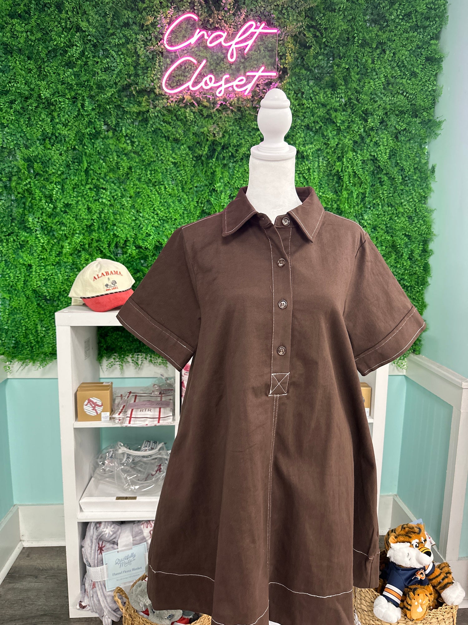 Entro Dress In Brown