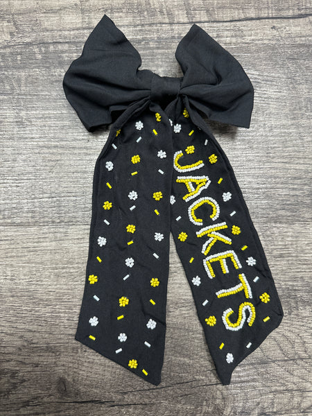 Custom School Beaded Bows