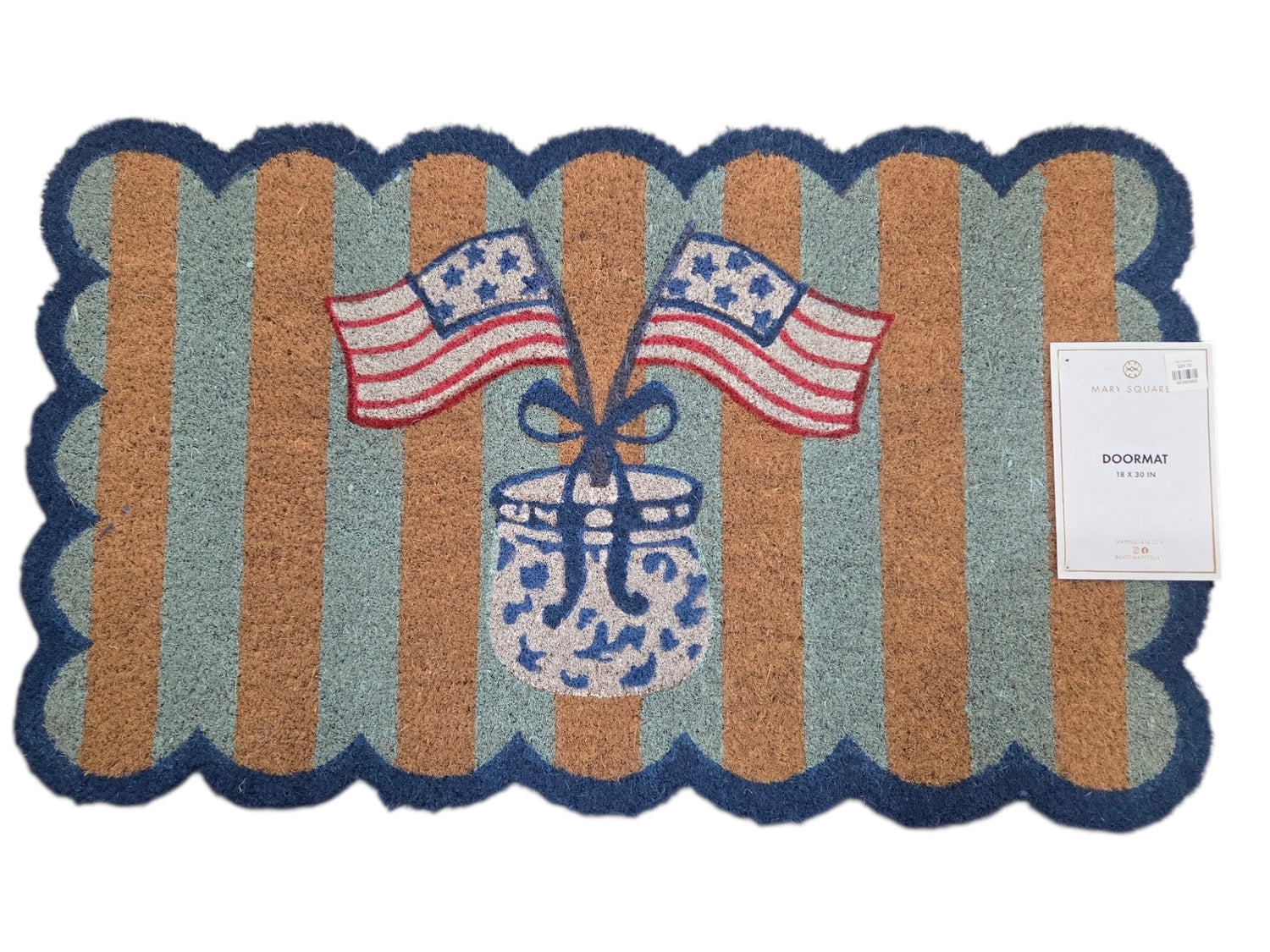 Mary Square- Doormat American Stripes *IN STORE ONLY*