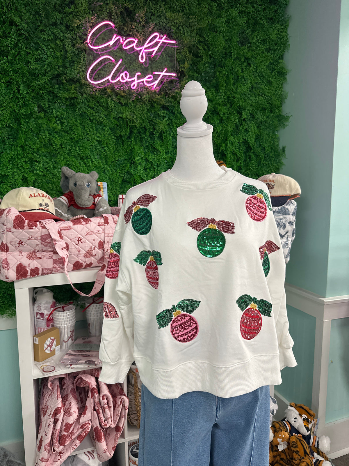Mary Square Ornaments & Bows Sarah Sweatshirt