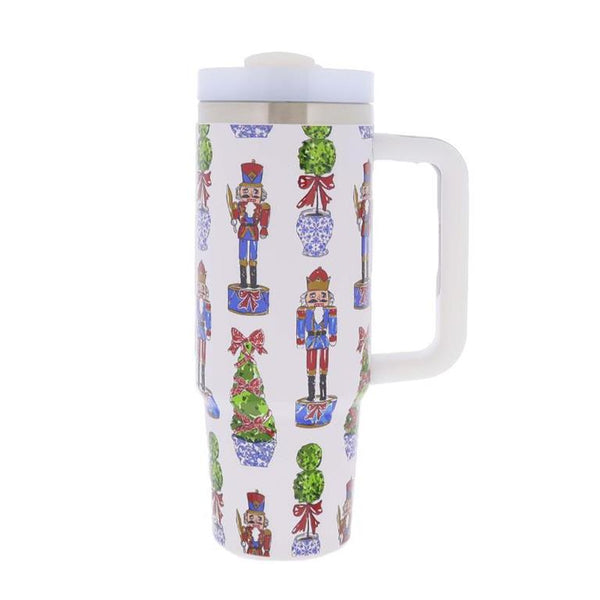Jane Marie Christmas 30oz Tumbler with Straw and Handle