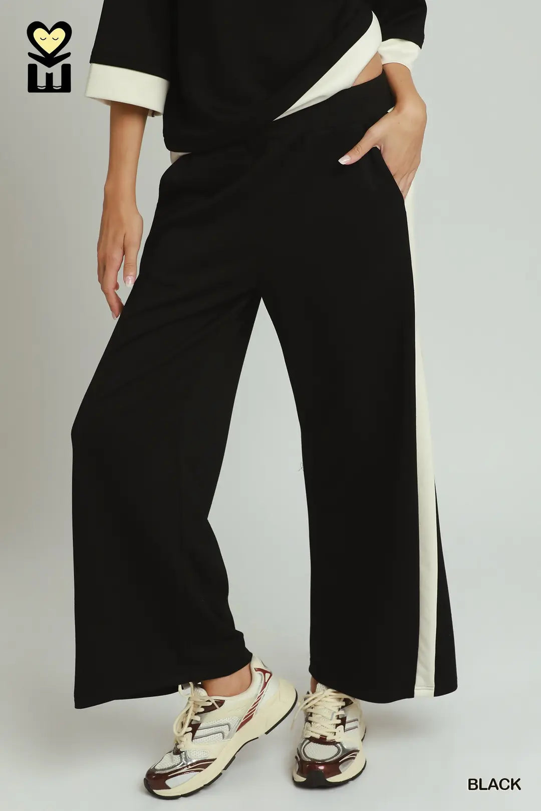 UMGEE Colorblock Side Stripe Pants In Black *COMING SOON*