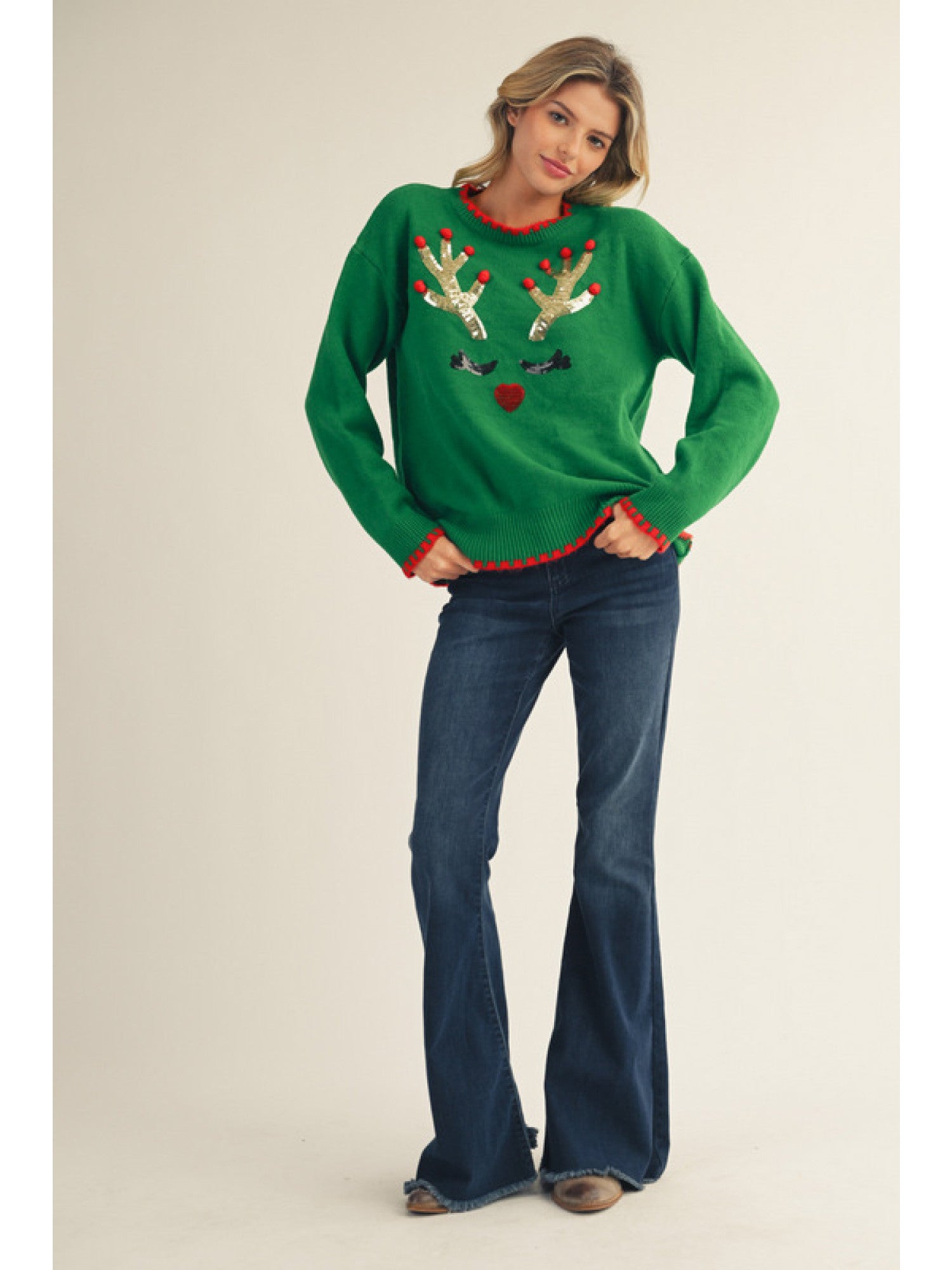 Jodifl Rudolf Sweater In Green