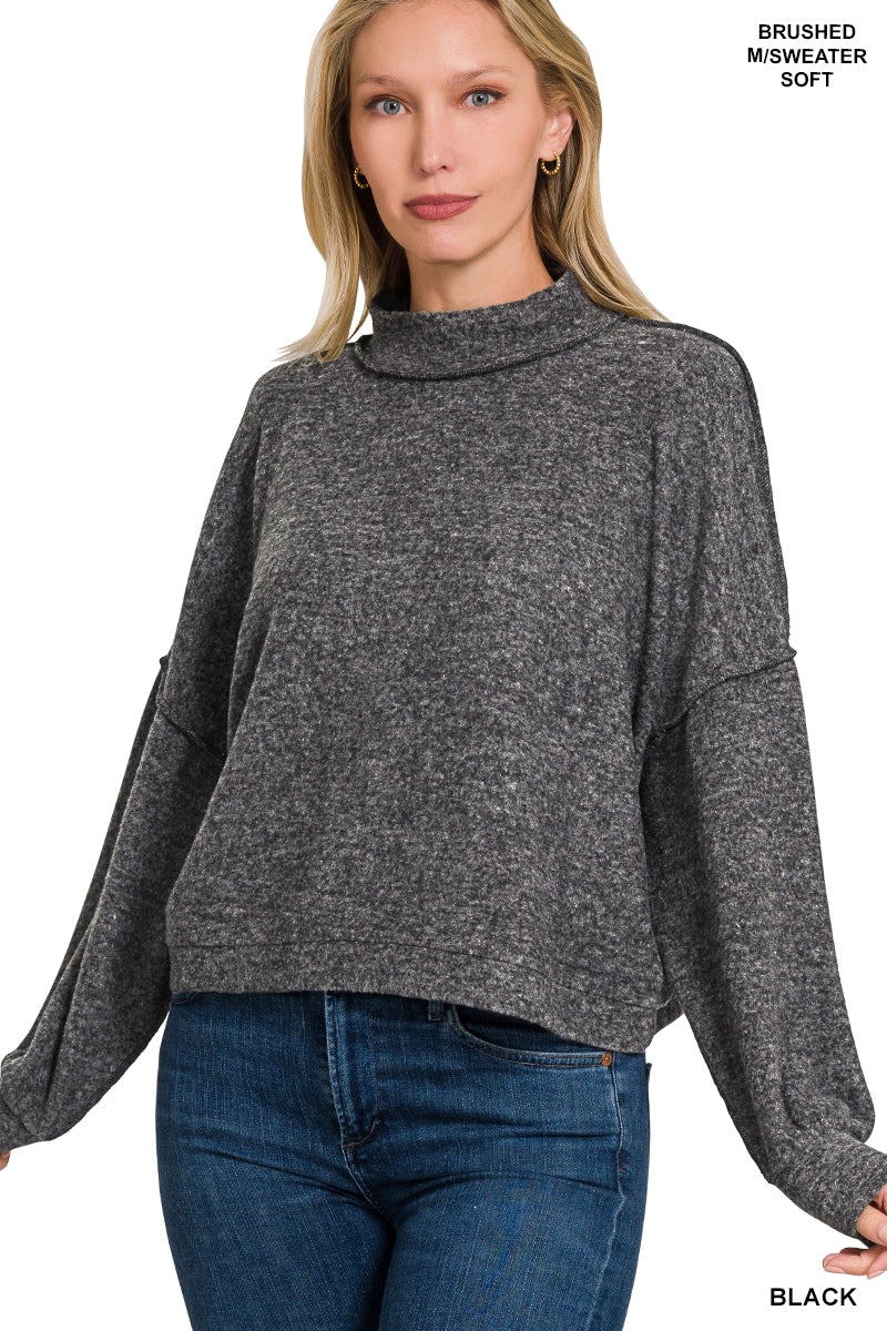 Zenana Brushed Melange Hacci Sweater *COMING SOON*