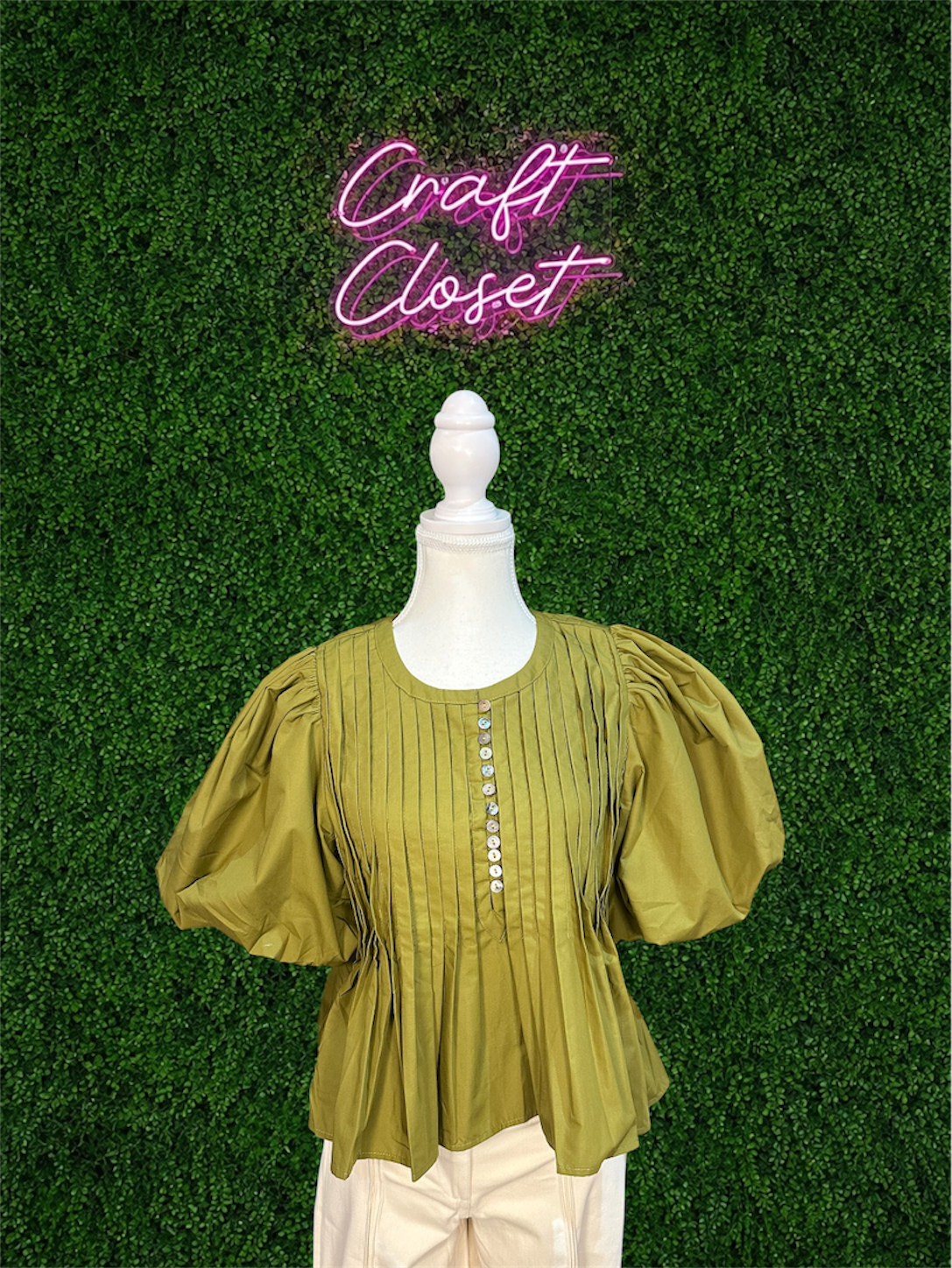 ENTRO Top In Martini Olive