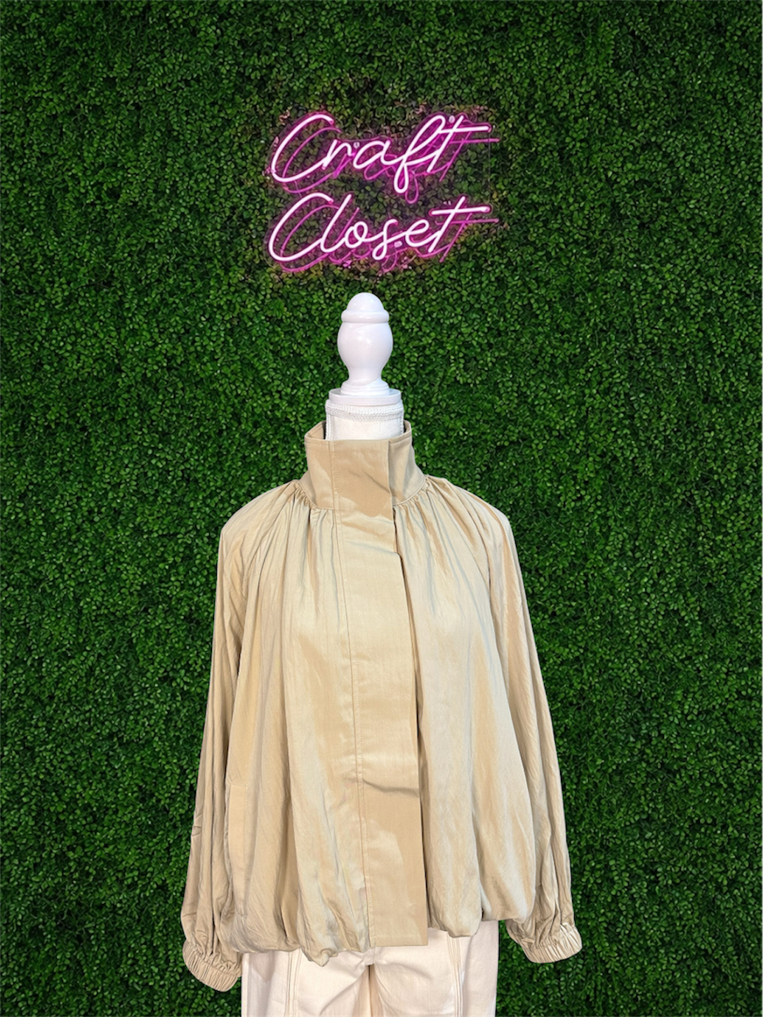 ENTRO Jacket In Beige