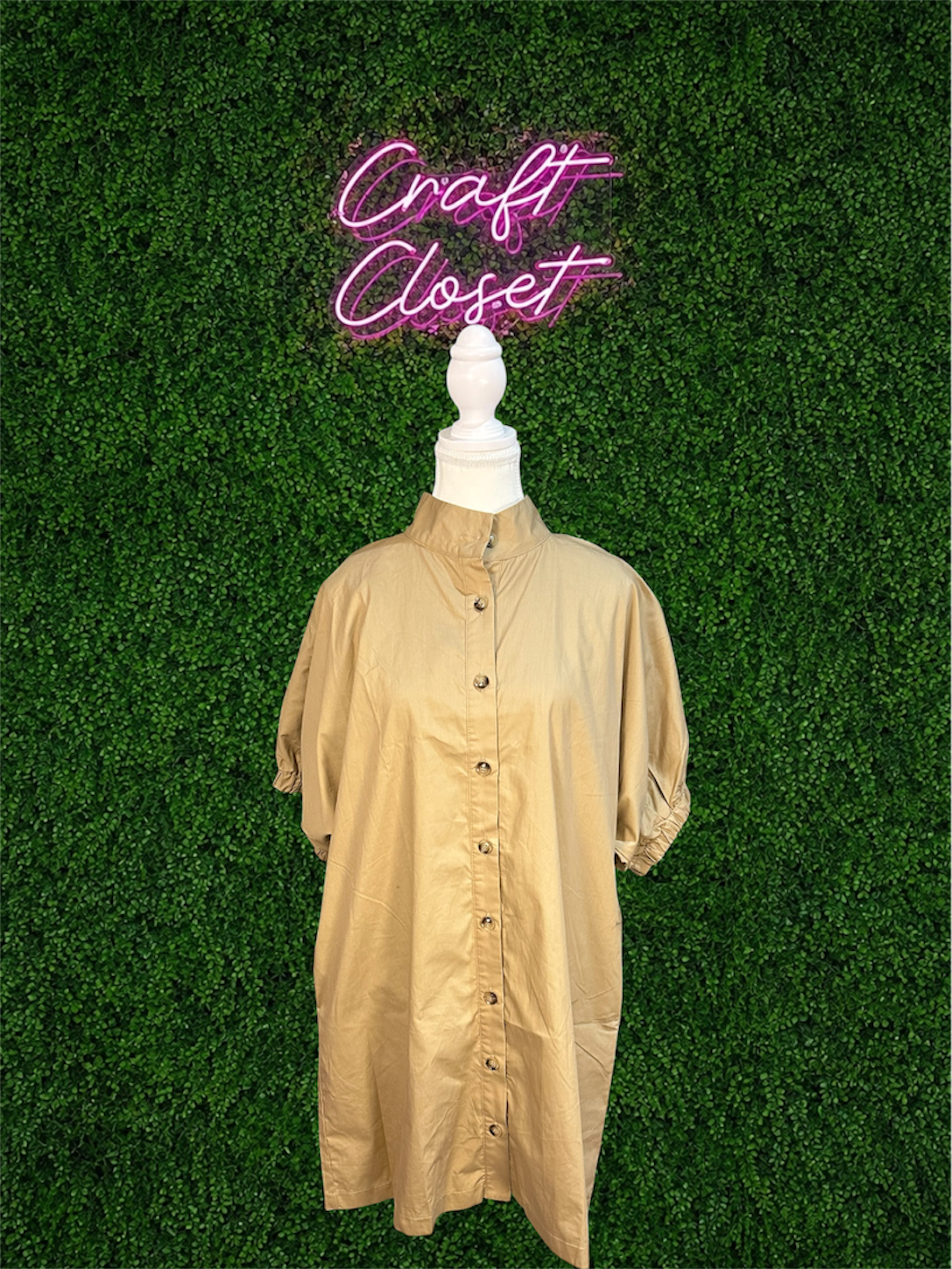 ENTRO Dress In Camel