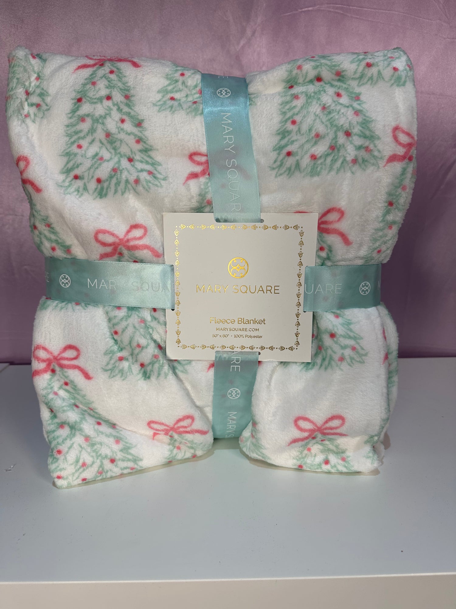 Mary Square Rosy Woodlands Blanket