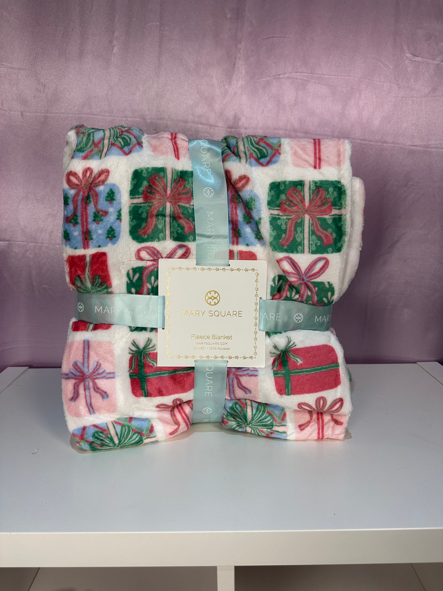 Mary Square Wrapped In Cheer Blanket