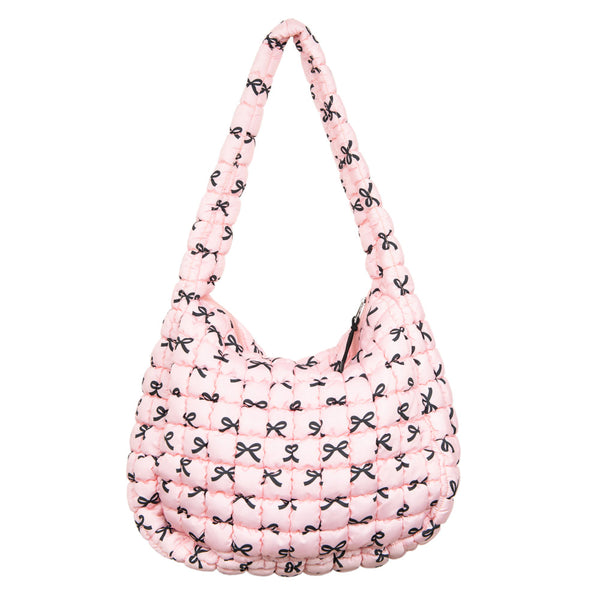 Oversized Quilted Hobo Tote Bag