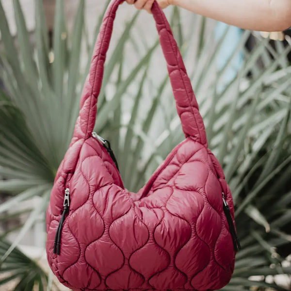 Oversized Quilted Hobo Tote Bag