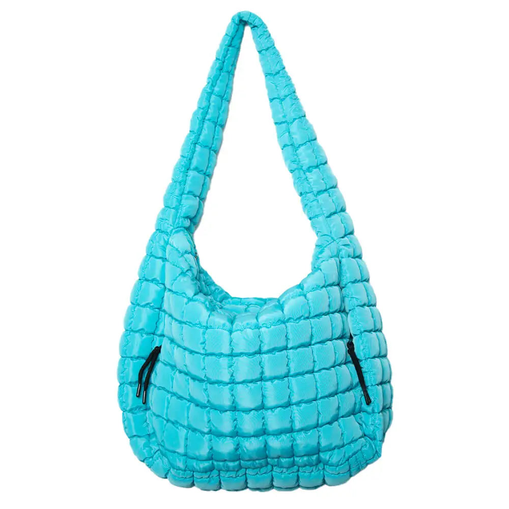 Oversized Quilted Hobo Tote Bag