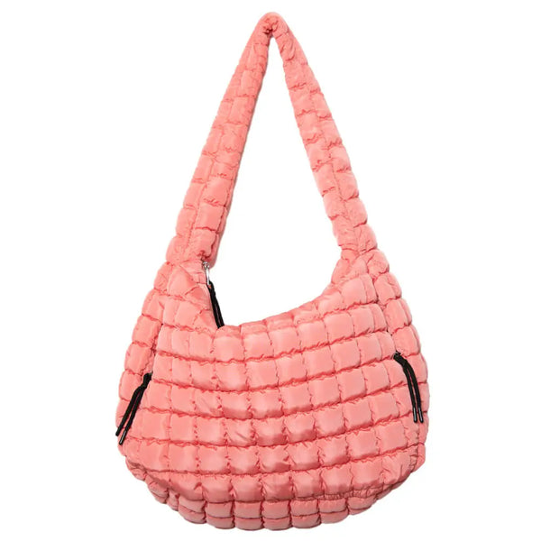 Oversized Quilted Hobo Tote Bag