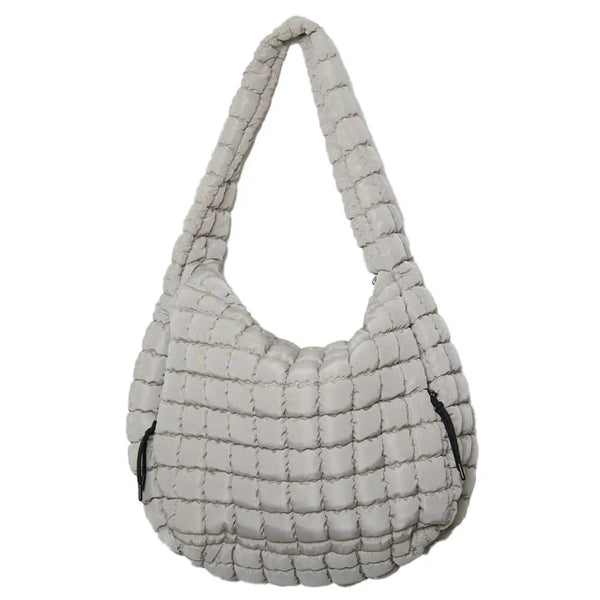 Oversized Quilted Hobo Tote Bag