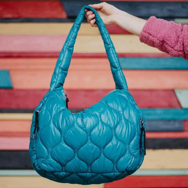 Oversized Quilted Hobo Tote Bag