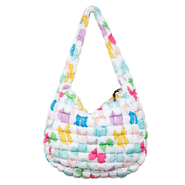 Oversized Quilted Hobo Tote Bag