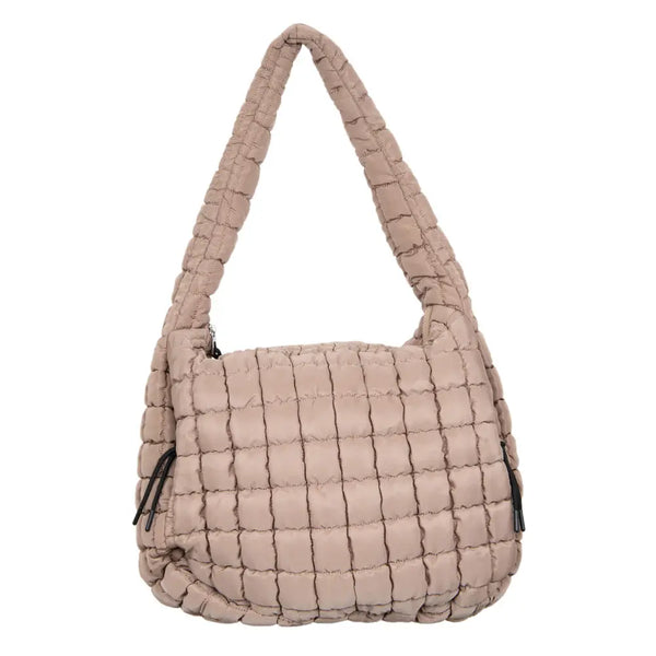 Oversized Quilted Hobo Tote Bag