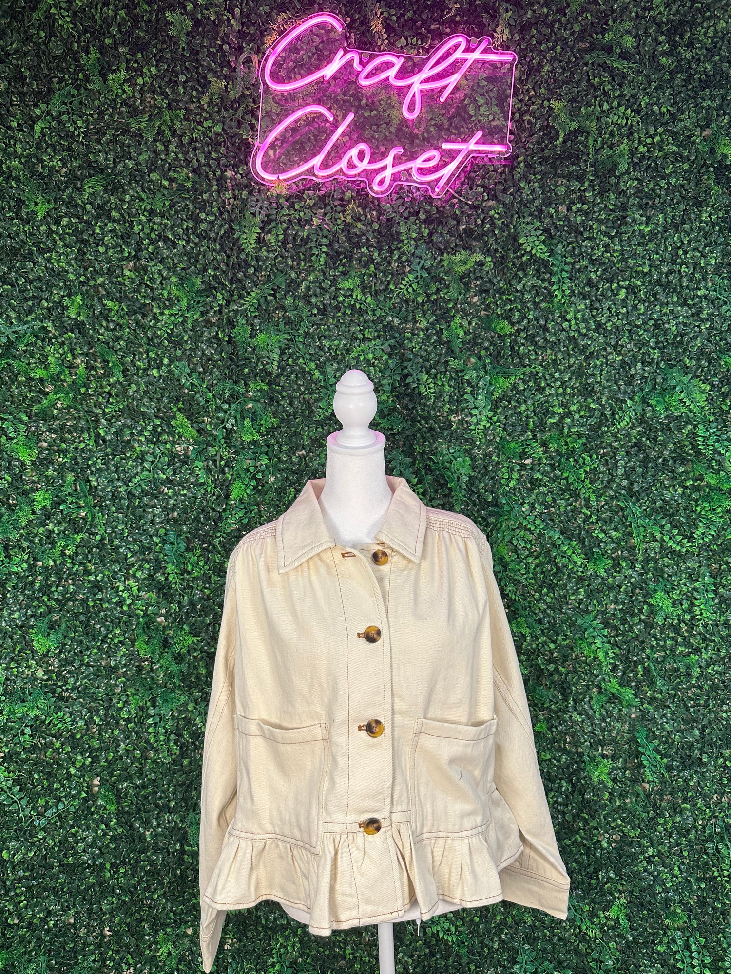 ENTRO Jacket In Ecru