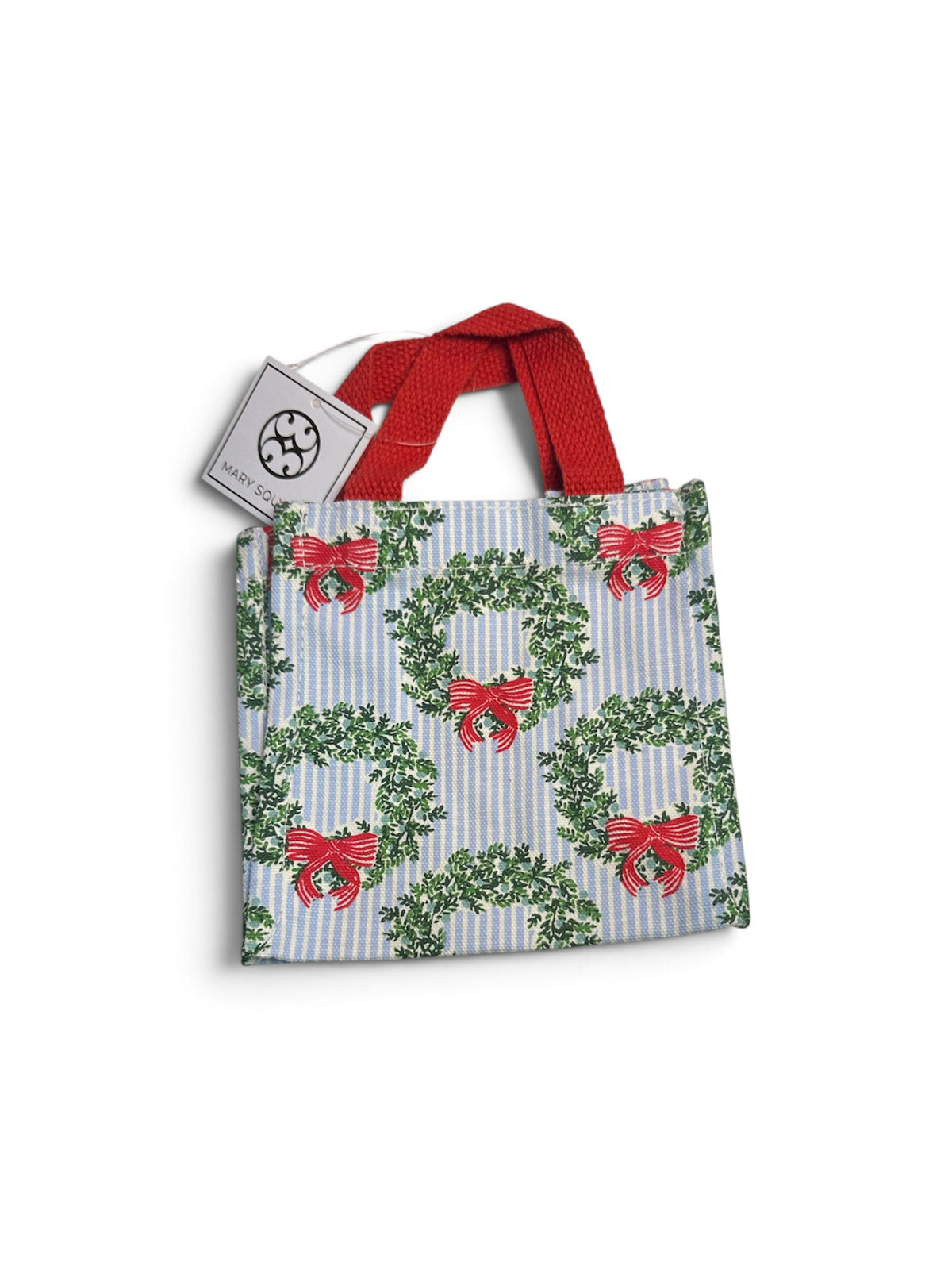 Mary Square Petite Carry Tote In Wreath & Ribbon