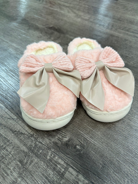 Barefoot Bowknot Applique Slipper