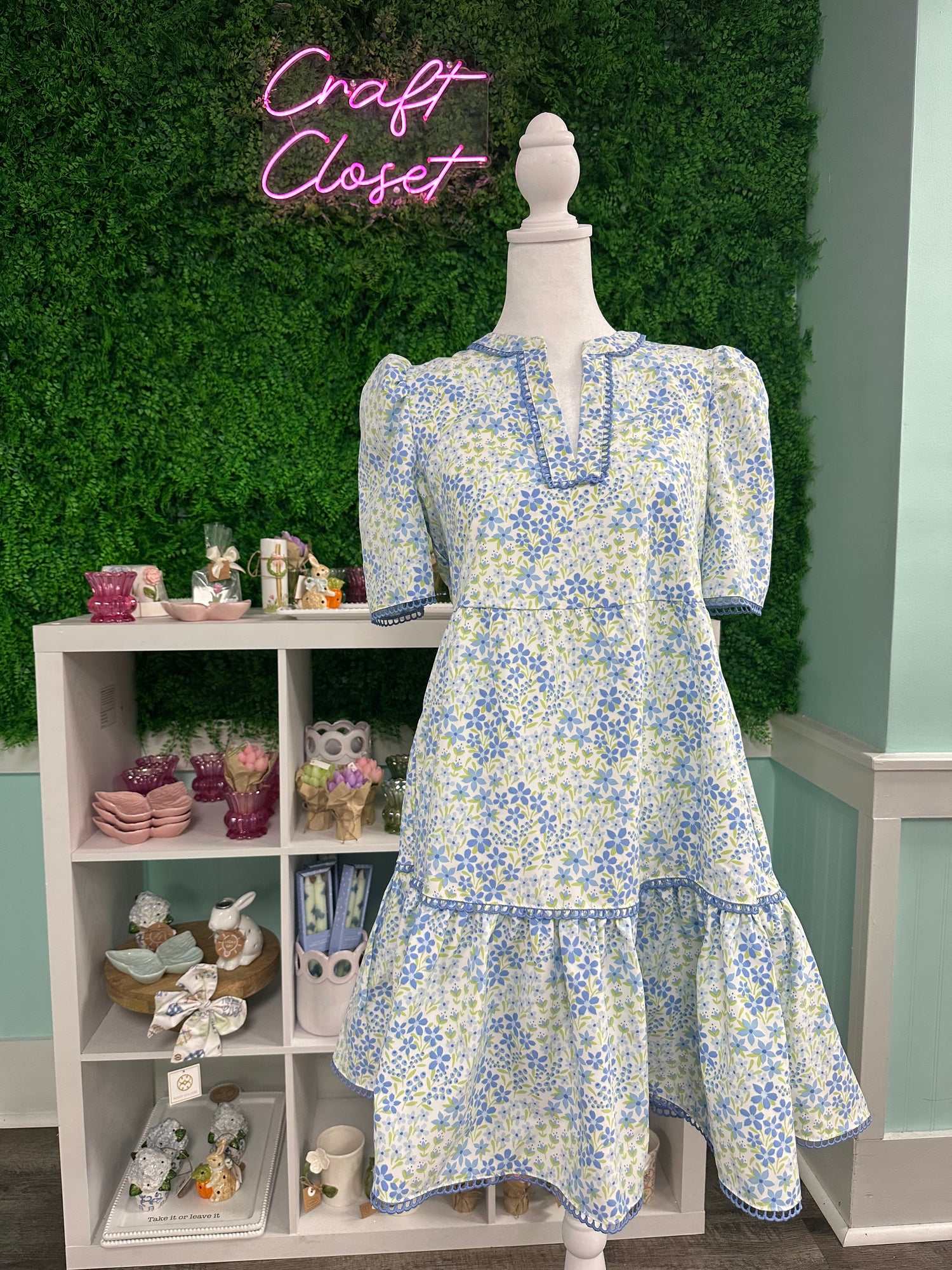 Mary Square- Adelyn Larkspur| Fields Blue Dress