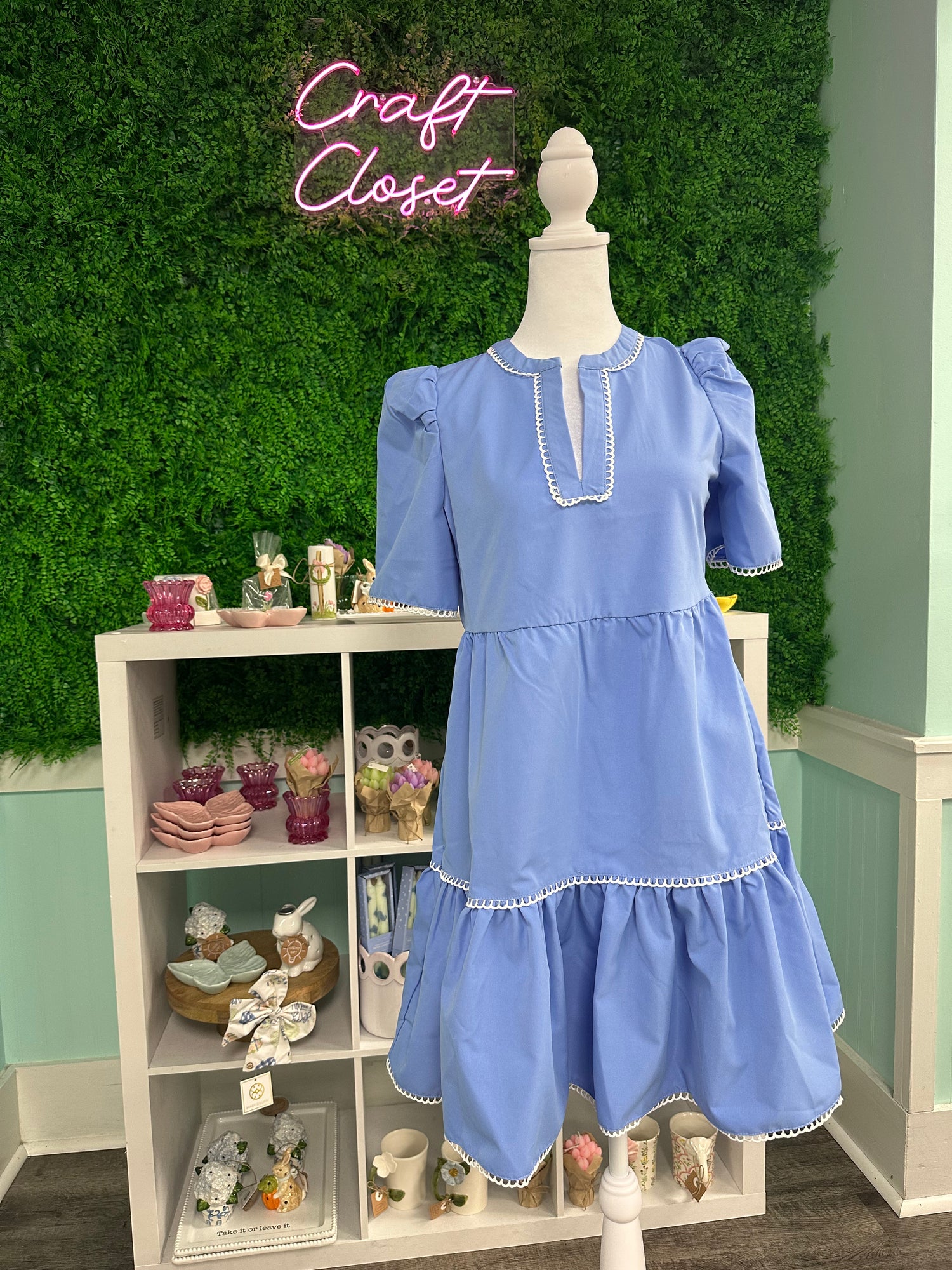 Mary Square- Dress Adelyn Blue