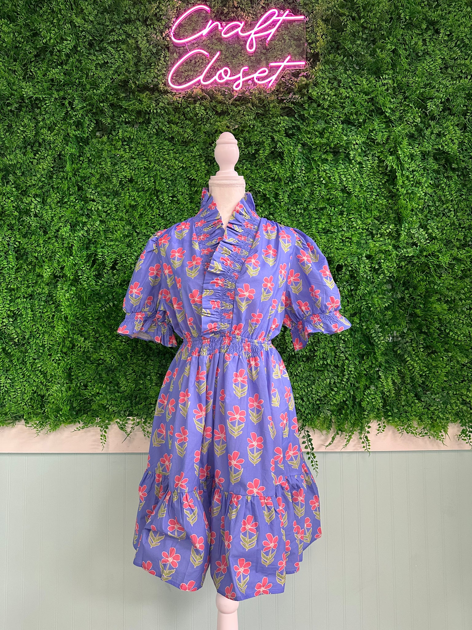 Umgee Ruffled Floral Babydoll Dress