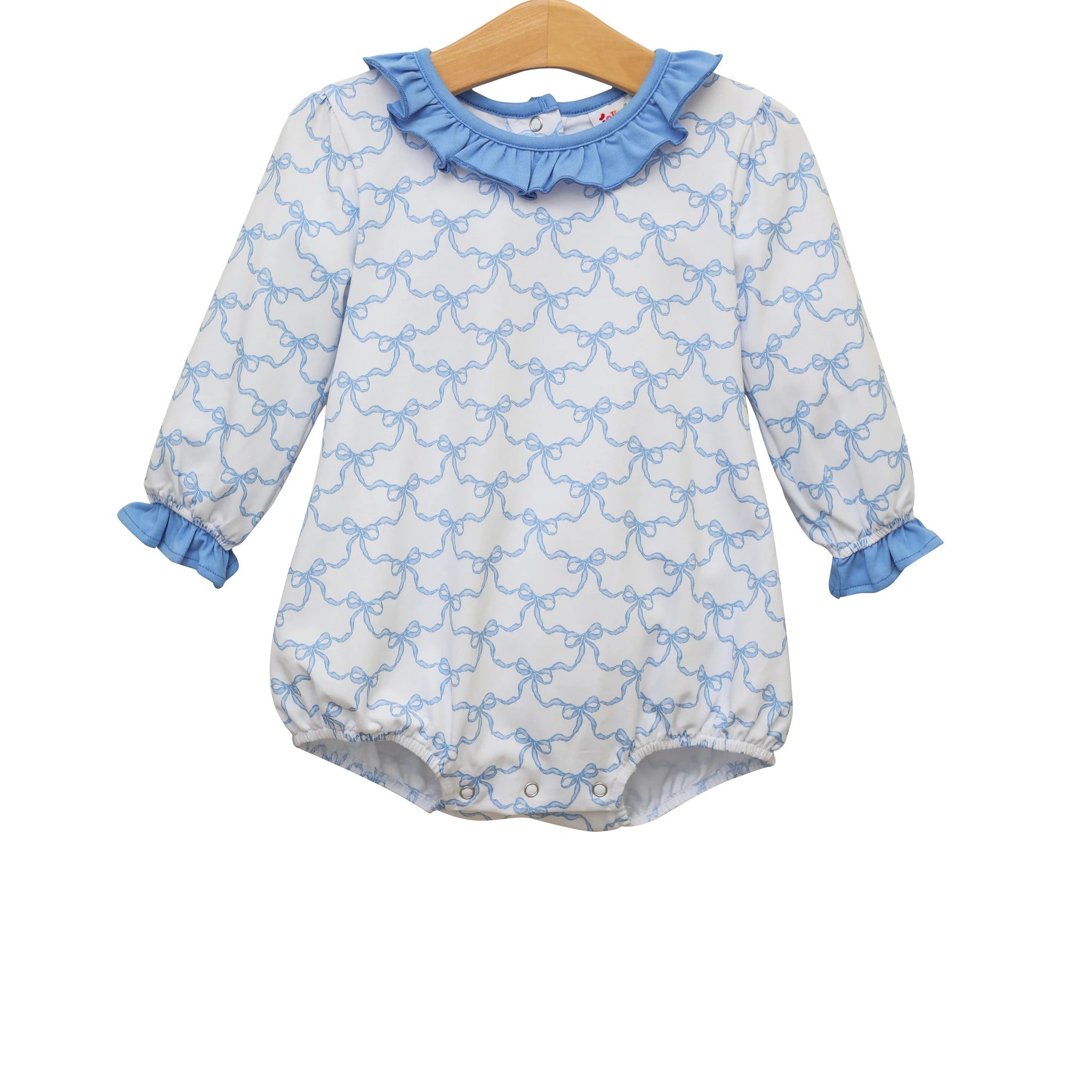 Jellybean By Smock Candy- Blue Trellis Bow Bubble