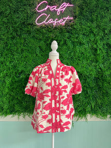 ENTRO Pink Floral Top