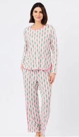 Mary Square Pink Winter Pines Melody PJ Set