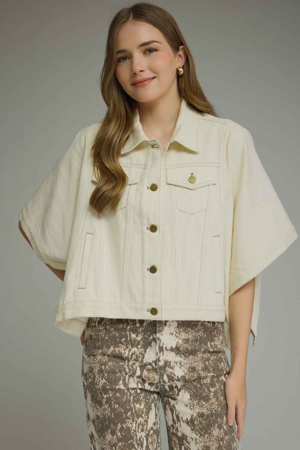 ENTRO Jacket In Ecru