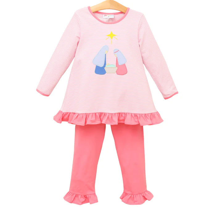 Jellybean by Smock Candy- Nativity Ruffle Pants Set