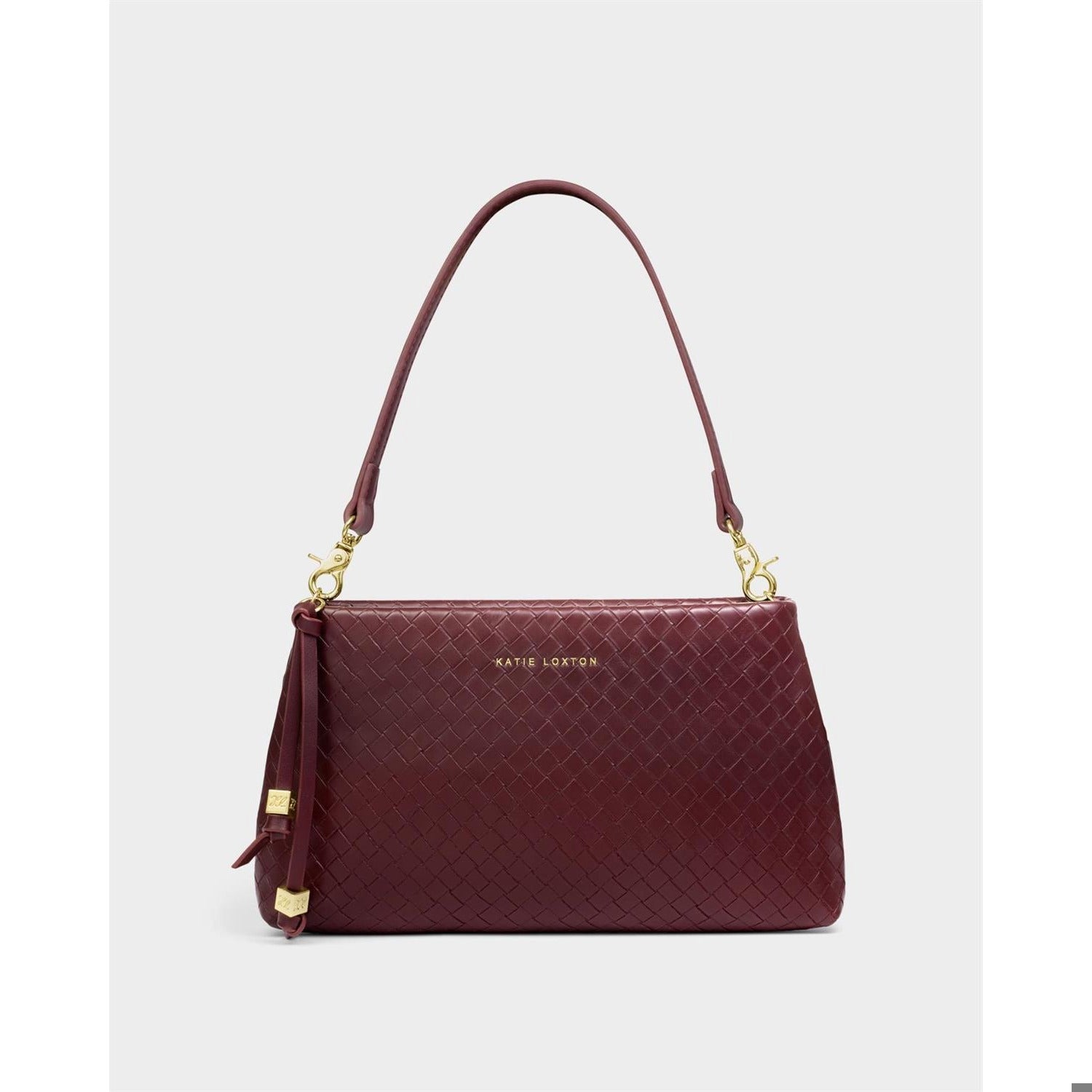 Katie Loxton Nova Small Shoulder Bag In Cherry Woven *COMING SOON*