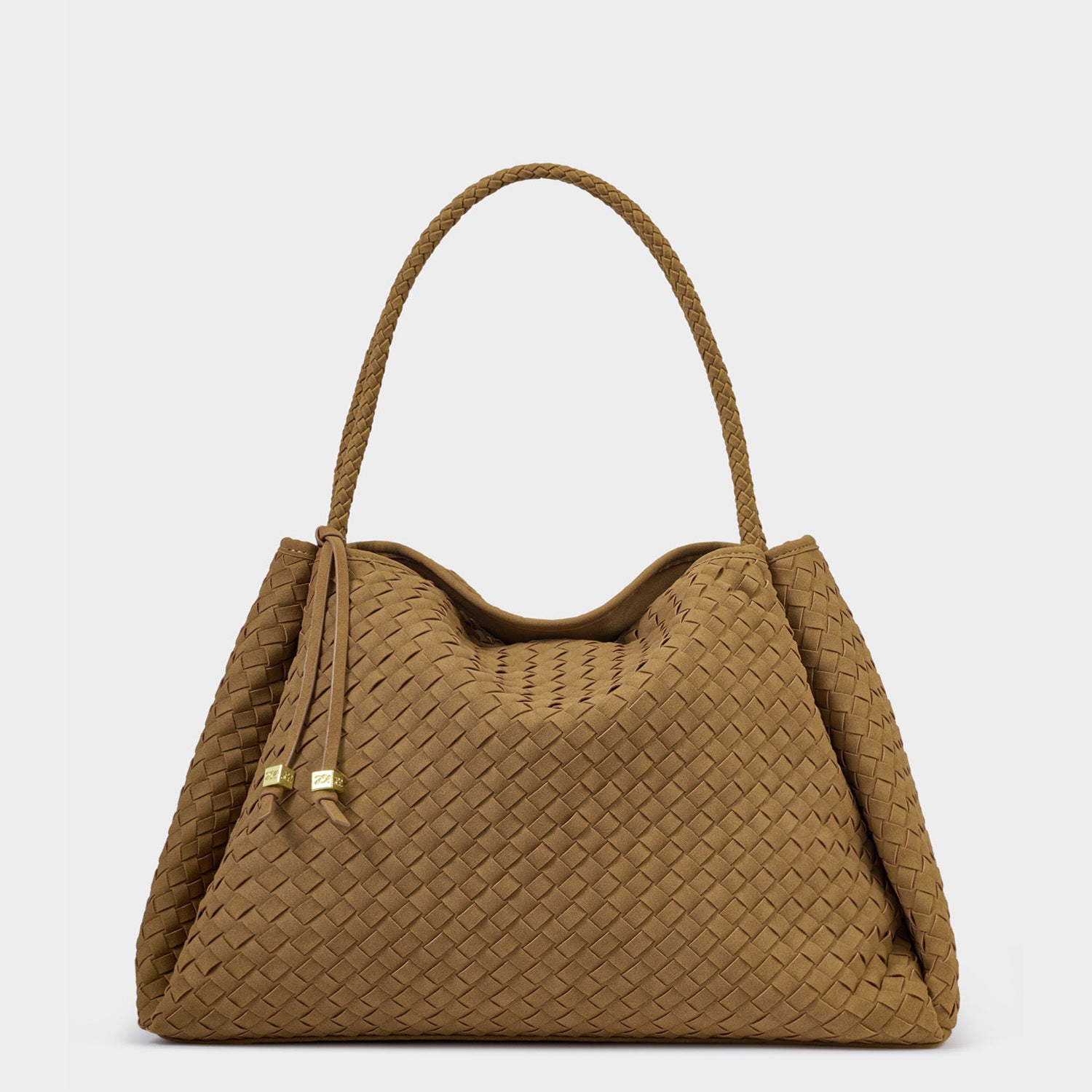 Katie Loxton Nova Hand Woven Large Shoulder Bag In Light Caramel *COMING SOON*
