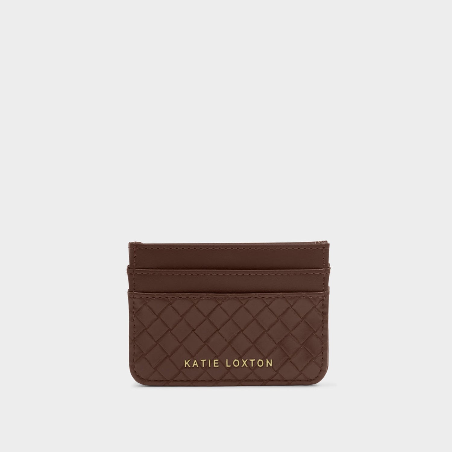Katie Loxton Nova Woven Cardholder In Chocolate *COMING SOON*