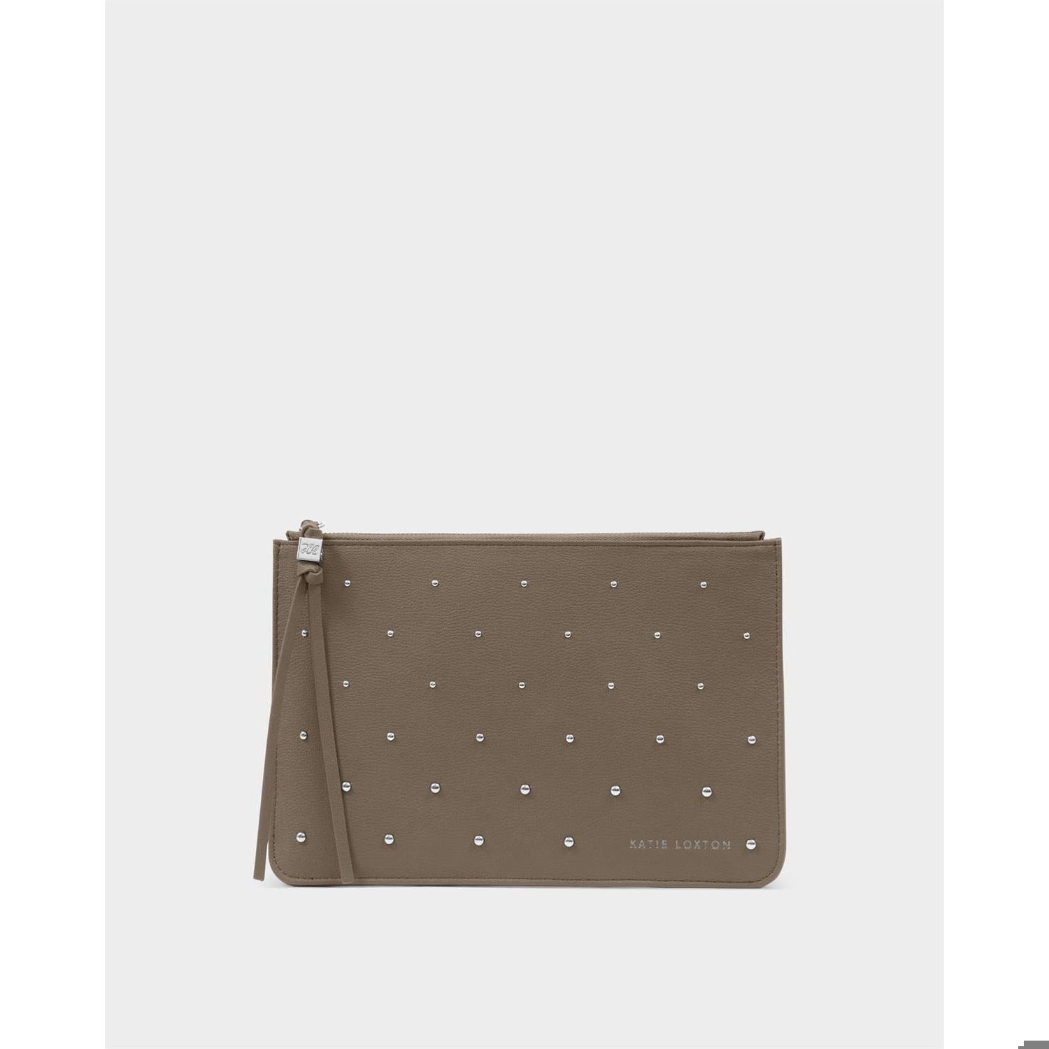 Katie Loxton Tassel Charm Pouch In Mink Studded *COMING SOON*