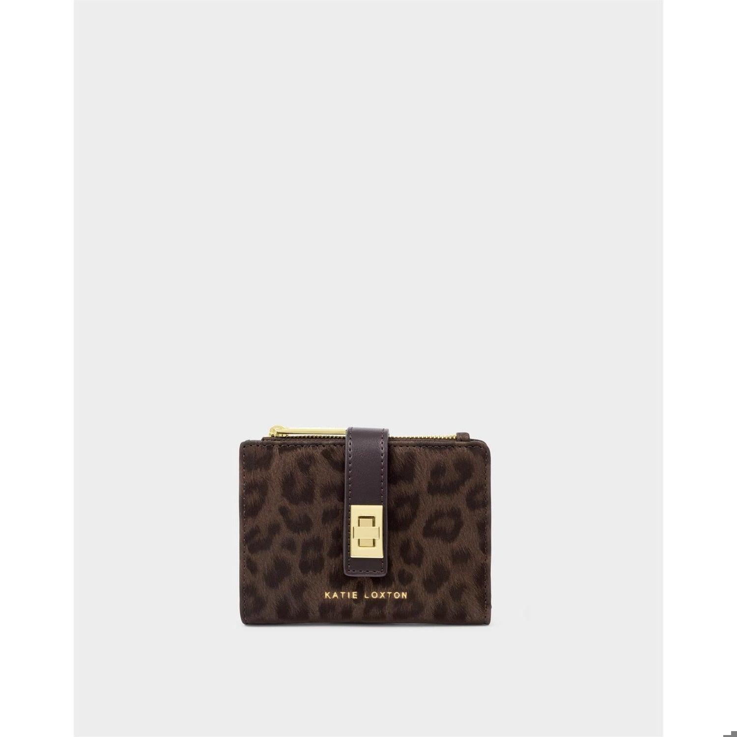 Katie Loxton Orin Twist Lock Wallet In Chocolate Leopard *COMING SOON*