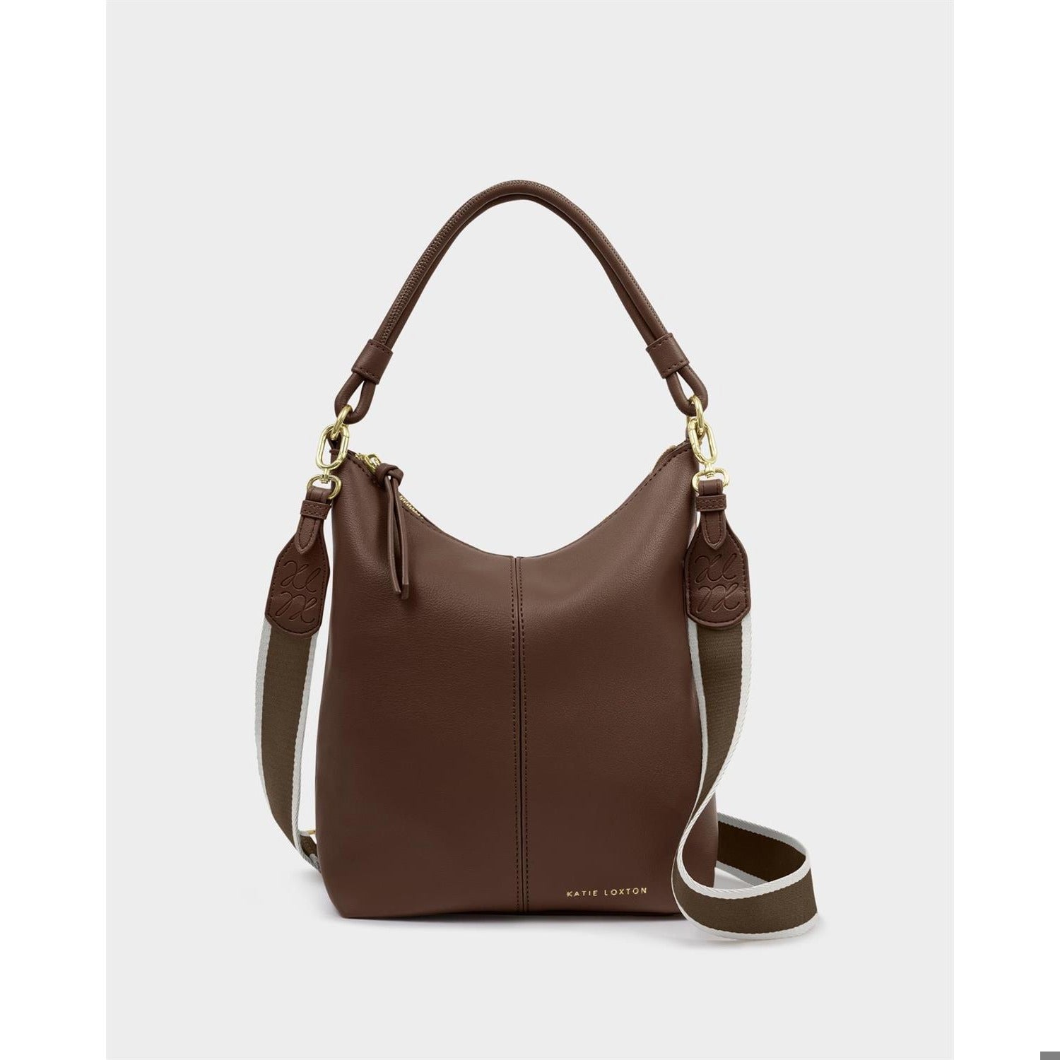 Katie Loxton Hallie Satchel Bag In Dark Chocolate *COMING SOON*